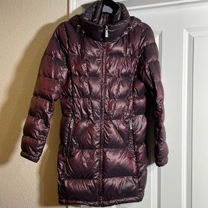 Calvin Klein packable down jacket. Size L dark burgundy.